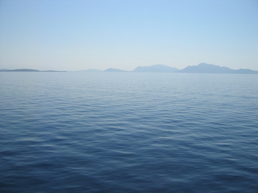 Plying the Ionian Sea while traveling from Ancona (or was it Brindisi?) to Patras, Greece (2004).